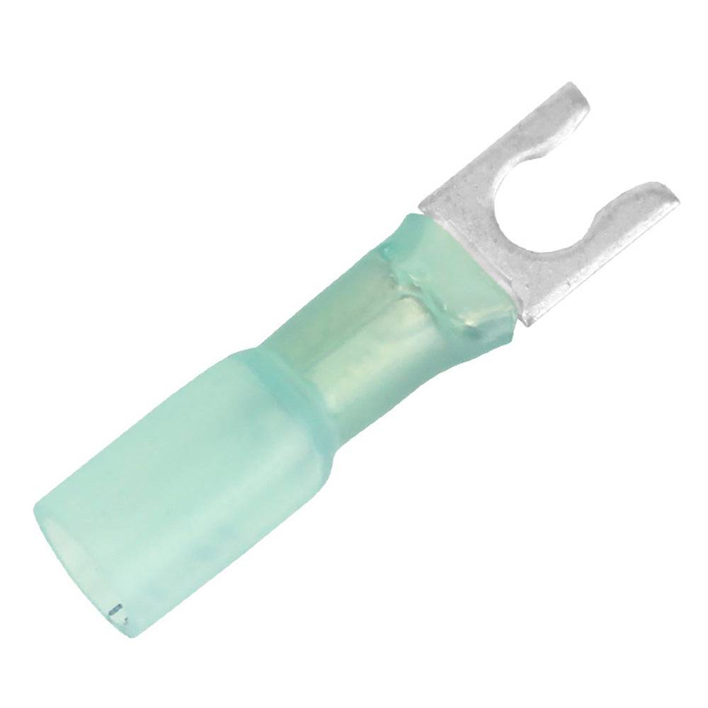 Pacer 16-14 AWG Heat Shrink Spade Terminal - #10 Stud Size - 25 Pack [TE14-10SLF-25] - Twin Screws Marine Service