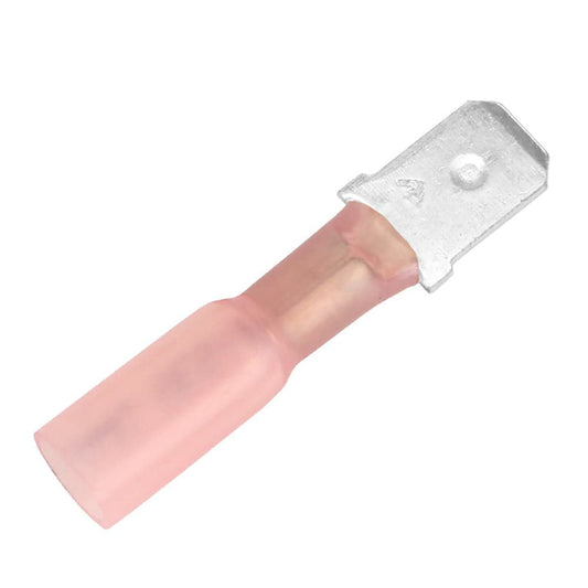 Pacer 22-18 AWG Heat Shrink Male Disconnect - 25 Pack [TDE18-250M-25] - Twin Screws Marine Service