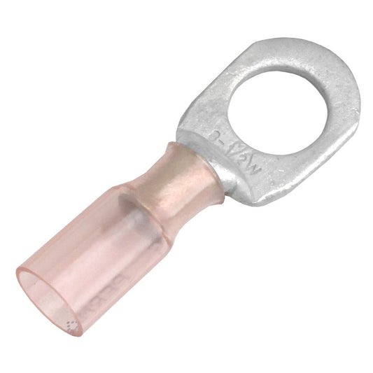 Pacer 8 AWG Heat Shrink Ring Terminal - 1/2" Stud Size - 25 Pack [TE8-12R-25] - Twin Screws Marine Service