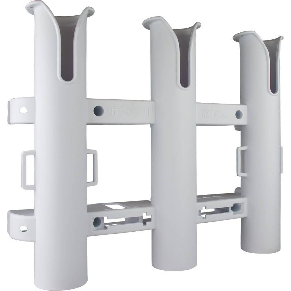 Sea-Dog Triple Threat Three Pole Rod Holder - White [325032-1] - Twin Screws Marine Service
