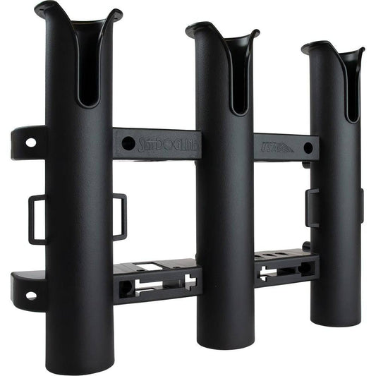 Sea-Dog Triple Threat Three Pole Rod Holder - Black [325033-1] - Twin Screws Marine Service