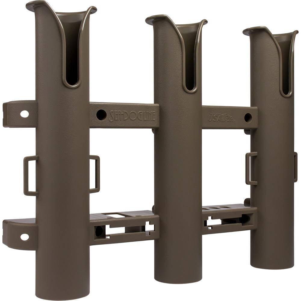 Sea-Dog Triple Threat Three Pole Rod Holder - Flat Dark Earth [325034-1] - Twin Screws Marine Service
