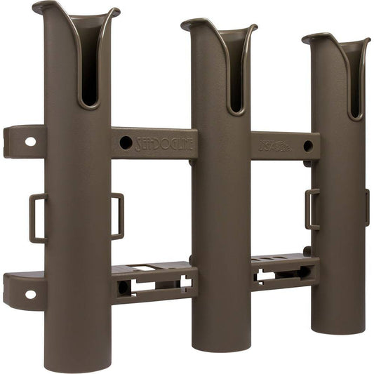 Sea-Dog Triple Threat Three Pole Rod Holder - Flat Dark Earth [325034-1] - Twin Screws Marine Service