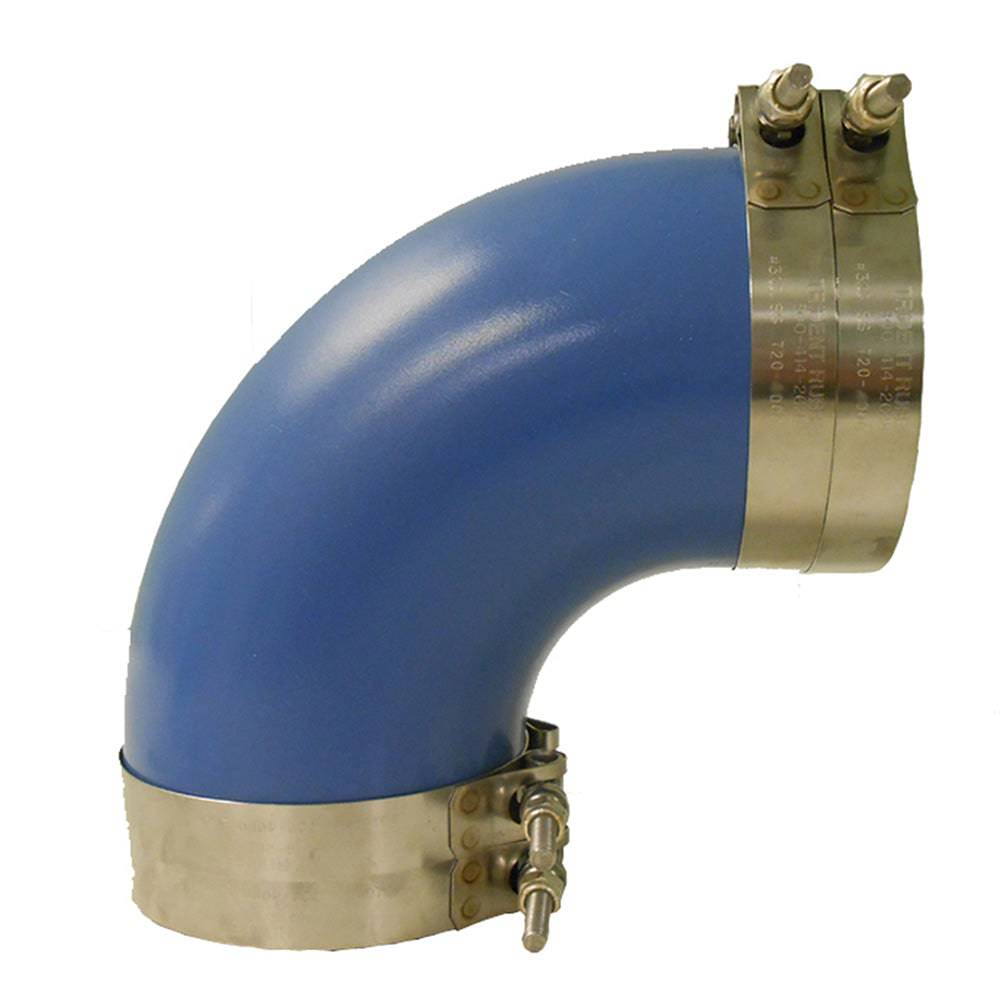 Trident Marine 3" ID 90-Degree Blue Silicone Molded Wet Exhaust Elbow w/4 T-Bolt Clamps [290V3000-S/S] - Twin Screws Marine Service