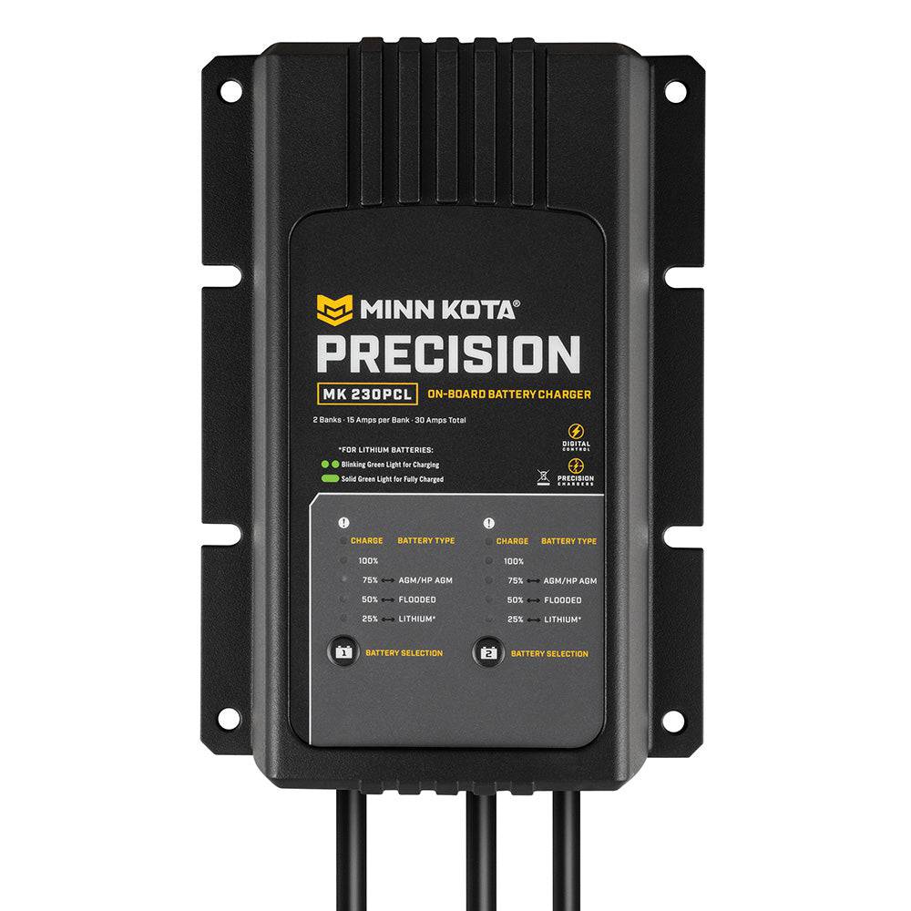 Minn Kota On-Board Precision Charger MK-230 PCL 2 Bank x 15 AMP LI Optimized Charger [1832304] - Twin Screws Marine Service