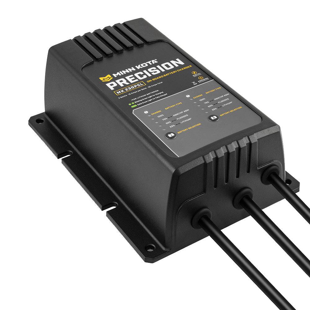 Minn Kota On-Board Precision Charger MK-230 PCL 2 Bank x 15 AMP LI Optimized Charger [1832304] - Twin Screws Marine Service