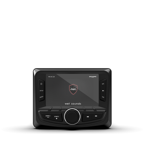 WS-MC-20 | Wet Sounds™ 2-Zone Media Center w/ SiriusXM-Ready® and NMEA 2000 Connectivity